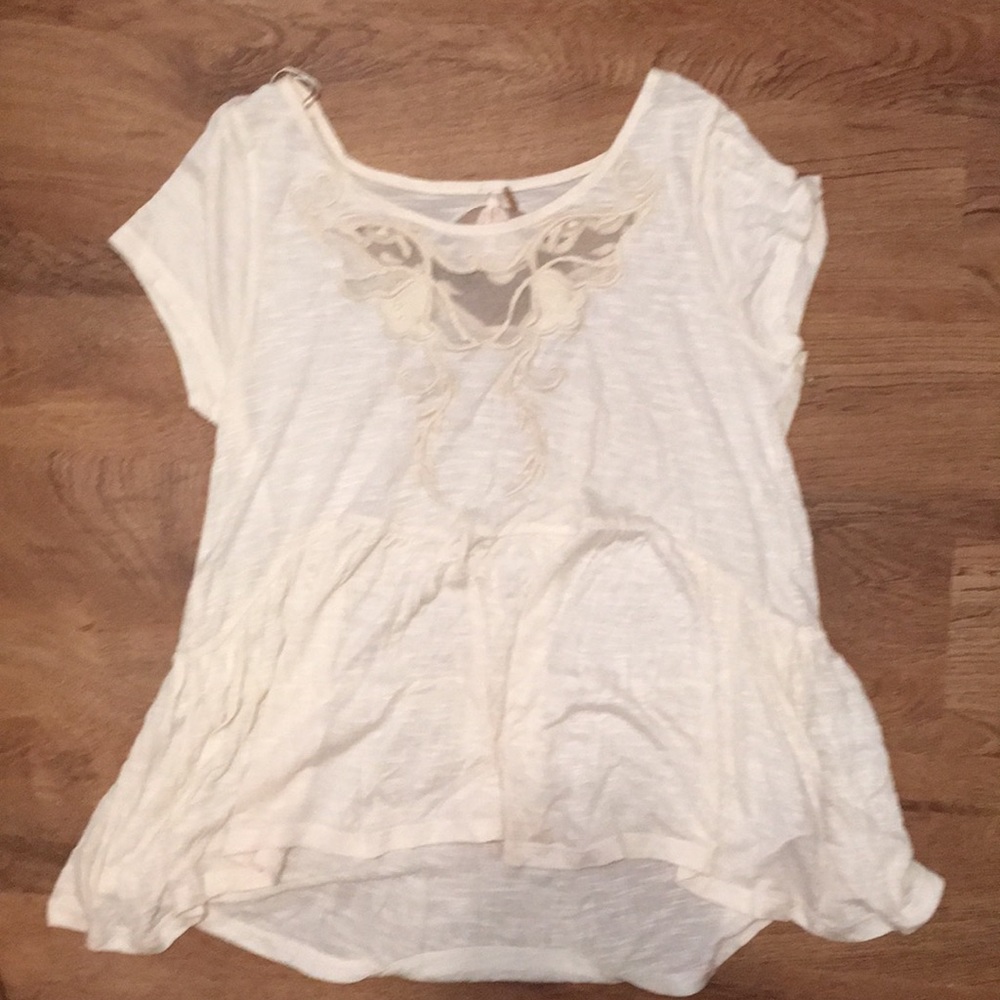 Free People Cream Blouse